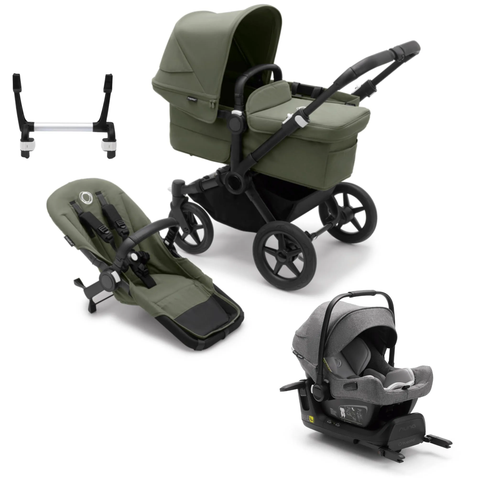 Bugaboo, Donkey 5 Duo Ultimate Newborn Bundle with Turtle Air