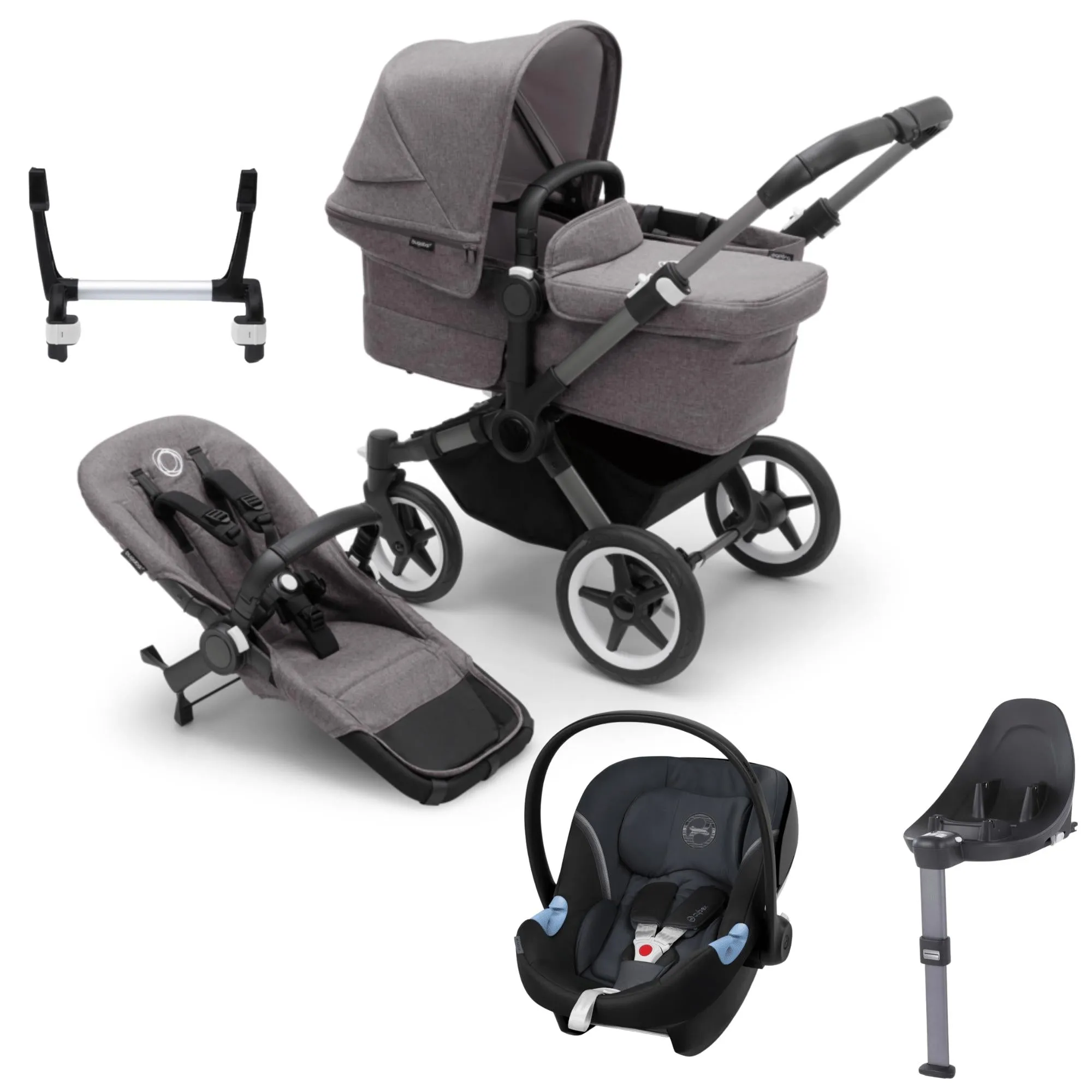 Bugaboo, Donkey 5 Mono Complete Travel Bundle w/ Aton B2