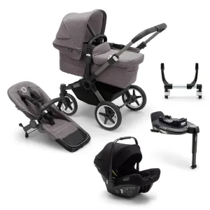 Bugaboo Donkey 5 Mono Turtle Travel System - Grey Mlange