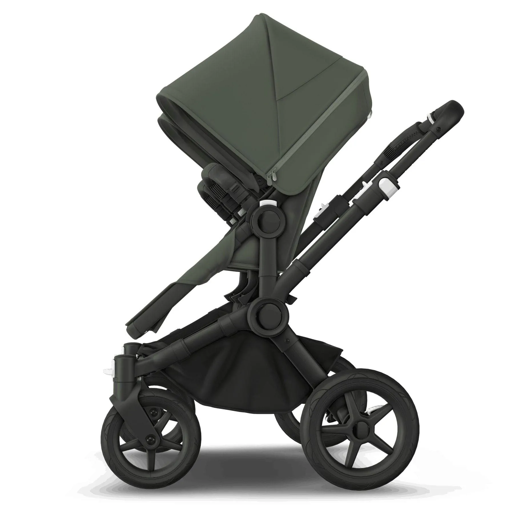 Bugaboo Donkey 5 Twin Complete Cloud T Travel System - Forest Green
