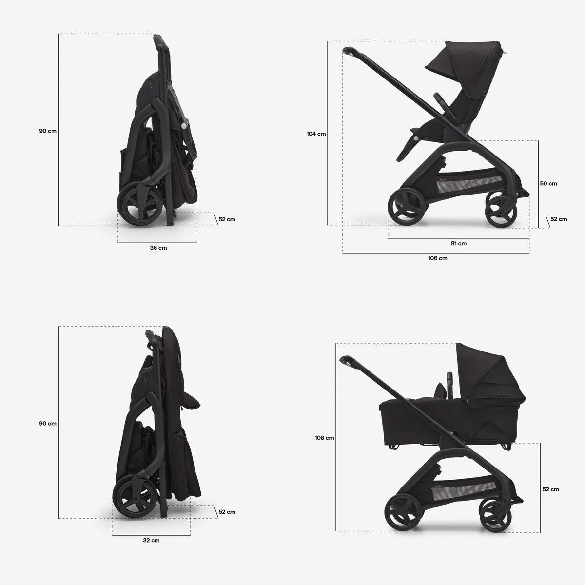 Bugaboo, Dragonfly   Cloud T Bundle, Graphite/Grey Melange
