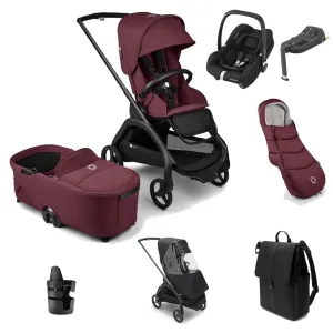 Bugaboo Dragonfly Pushchair Ultimate (Cabriofix i-Size) Bundle - Cherry Red
