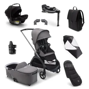 Bugaboo, Dragonfly Ultimate Newborn Bundle, Graphite/Grey Melange