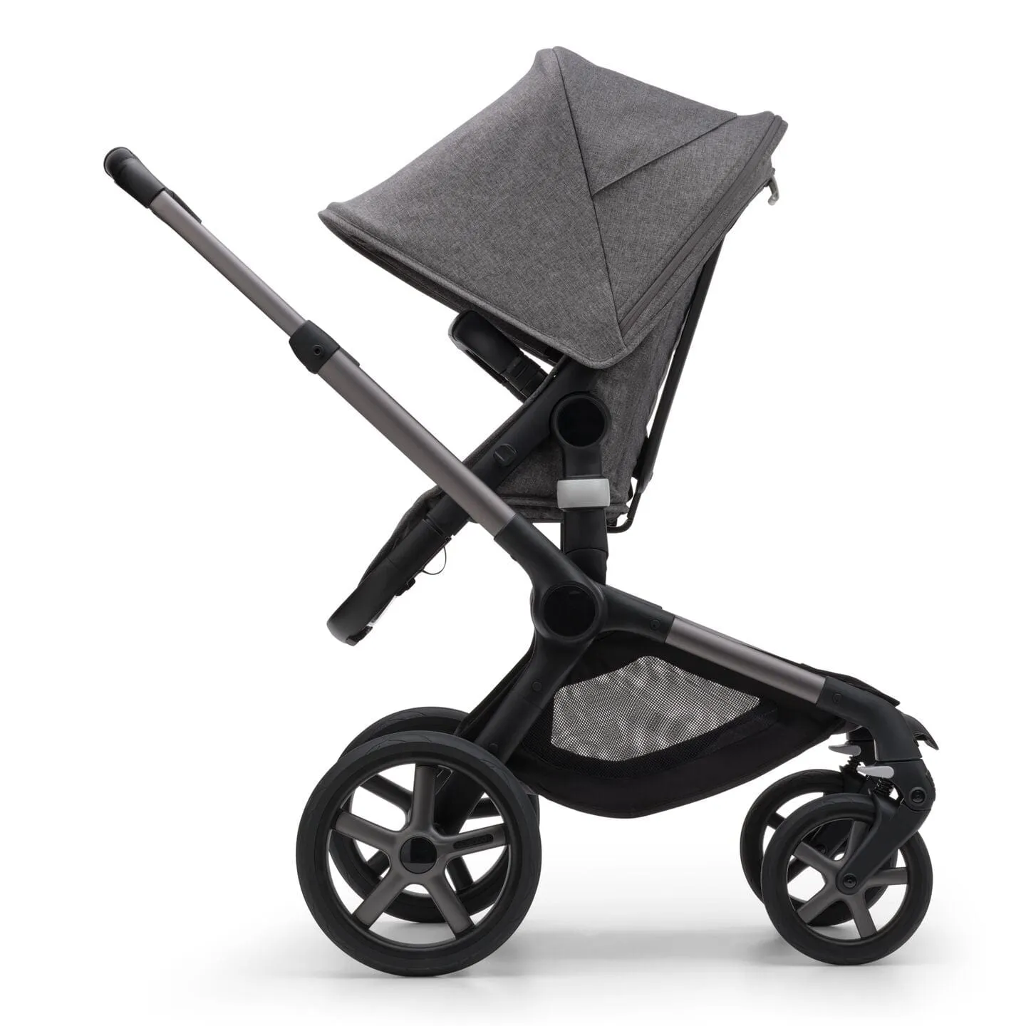 Bugaboo Fox 5, Cloud T and Base Travel System - Graphite/Grey Melange