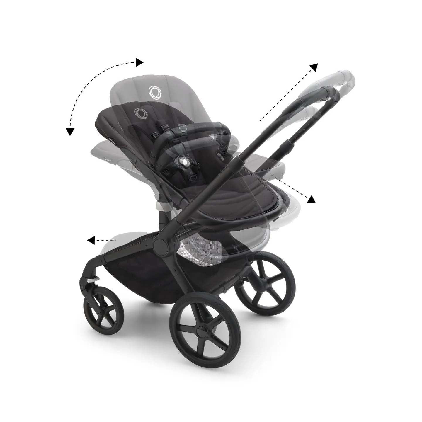Bugaboo Fox 5, Cloud T and Base Travel System - Midnight Black