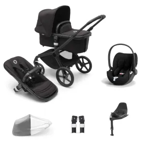 Bugaboo Fox 5, Cloud T and Base Travel System - Midnight Black
