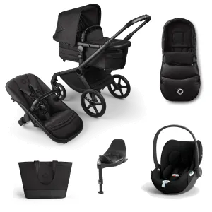 Bugaboo Fox 5 Cloud T Travel System, Noir Limited Edition - Black Moonlight