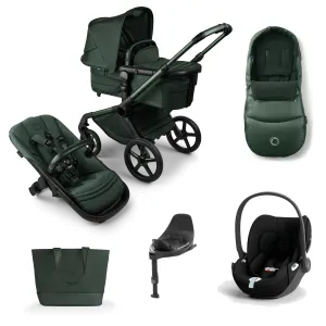 Bugaboo Fox 5 Cloud T Travel System, Noir Limited Edition - Midnight Green