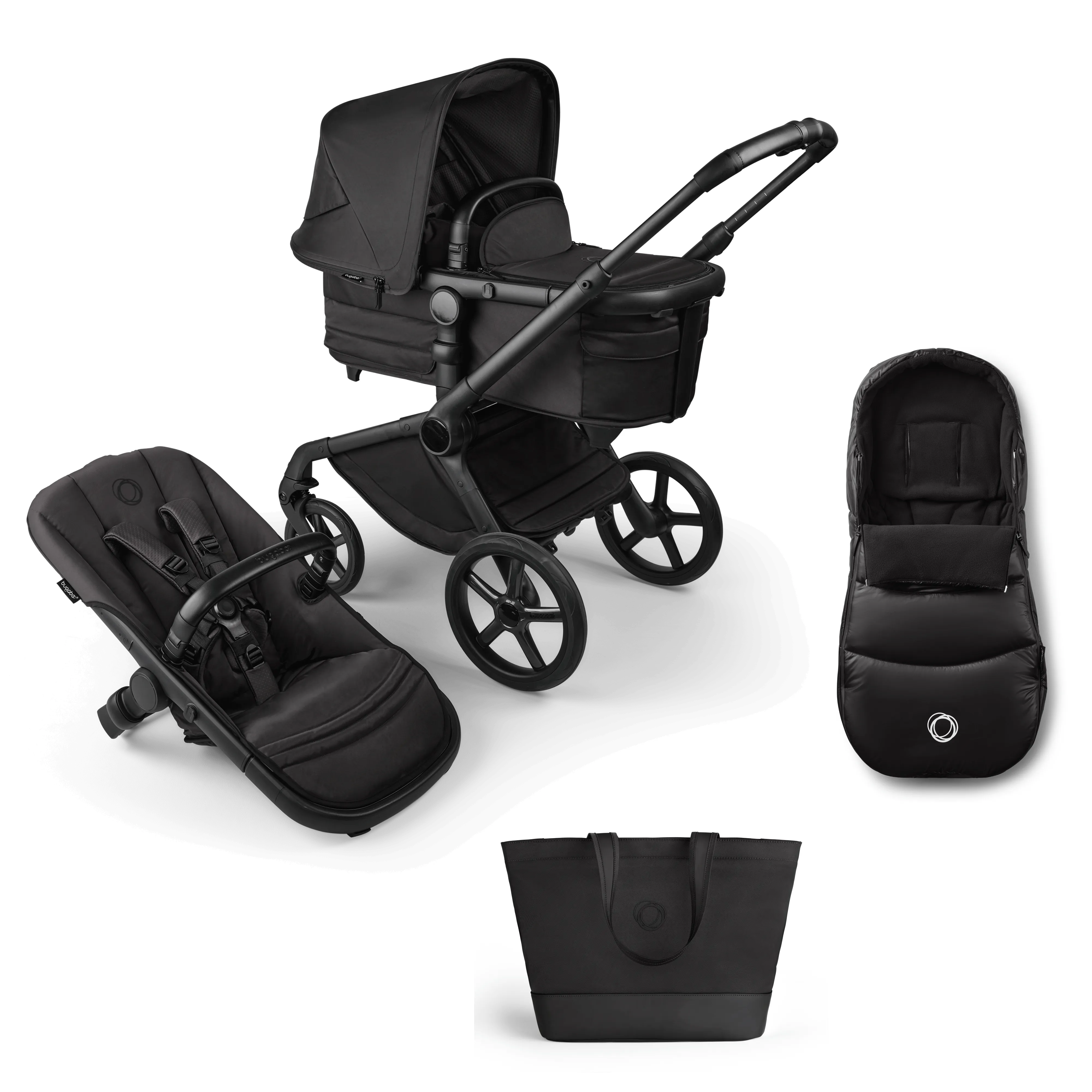 Bugaboo Fox 5 Essential Bundle, Noir Limited Edition - Black Moonlight