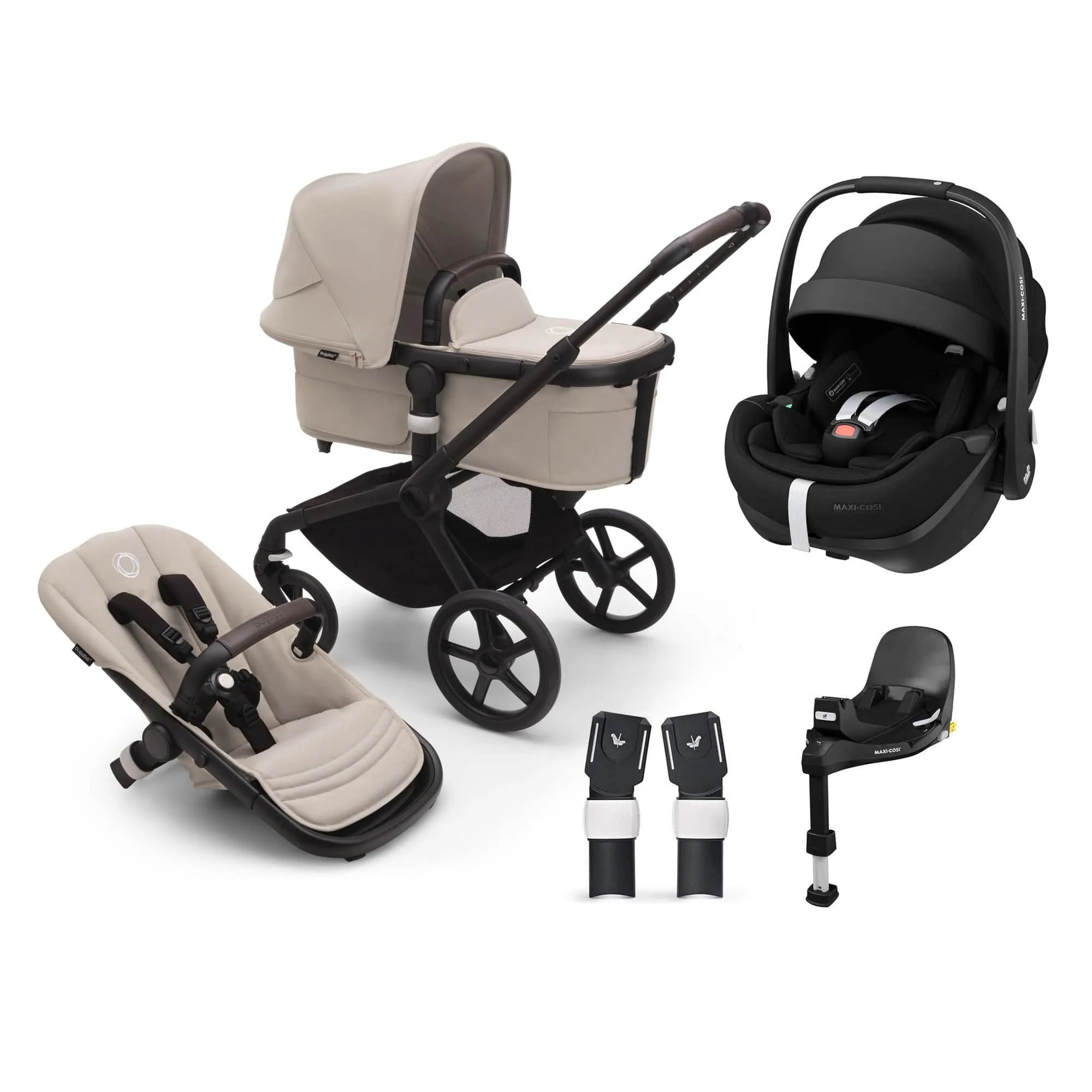 Bugaboo Fox 5 Maxi-Cosi Bundle - Black/Desert Taupe
