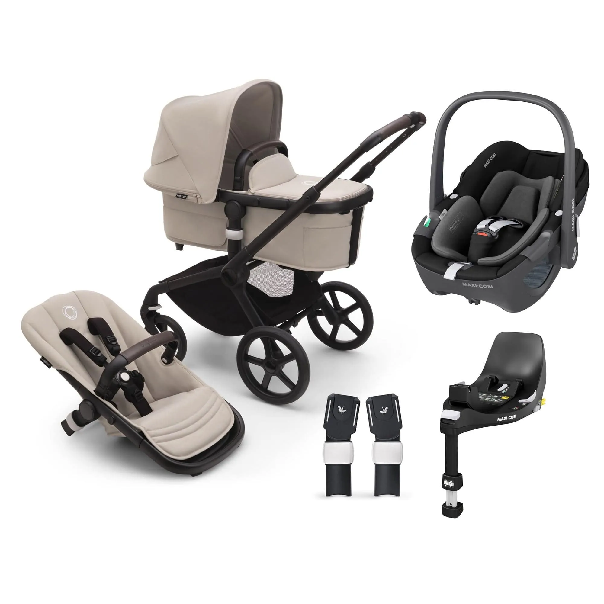 Bugaboo Fox 5 Maxi-Cosi Bundle - Black/Desert Taupe