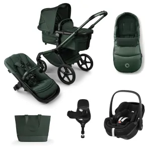 Bugaboo Fox 5 Pebble 360 PRO 2 Travel System, Noir Limited Edition - Midnight Green