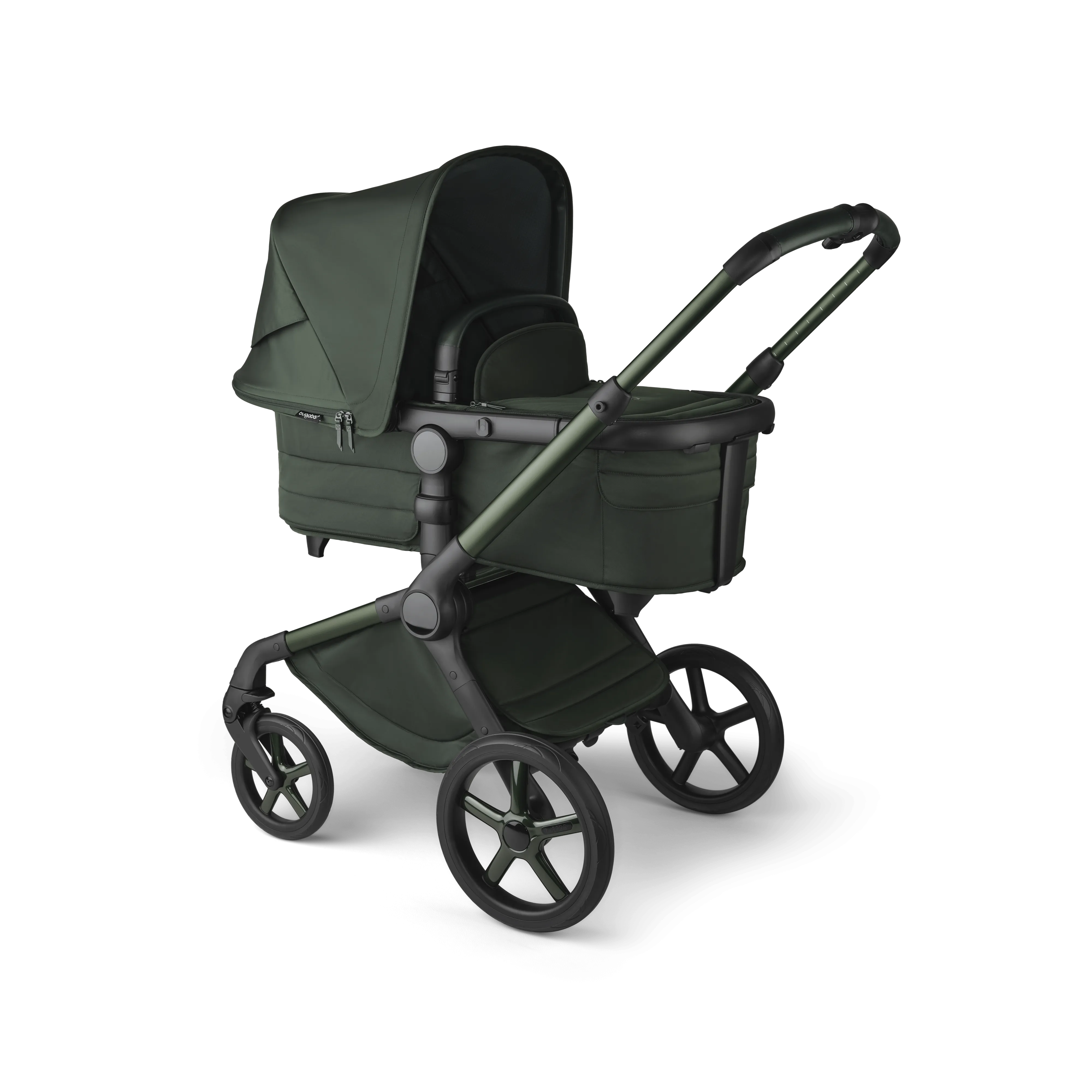 Bugaboo Fox 5 Pebble 360 PRO 2 Travel System, Noir Limited Edition - Midnight Green