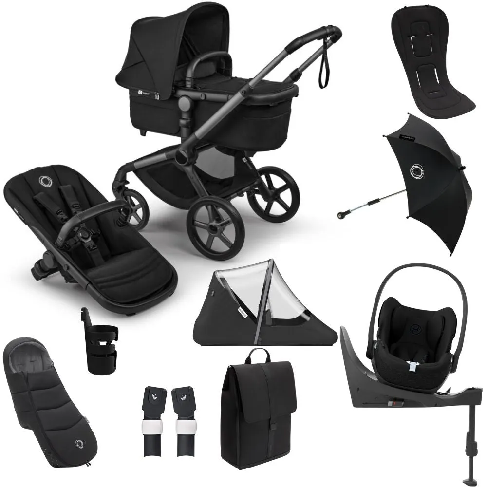 Bugaboo, Fox 5 Renew Travel System Complete with Cybex Cloud T, Black/Heritage Black