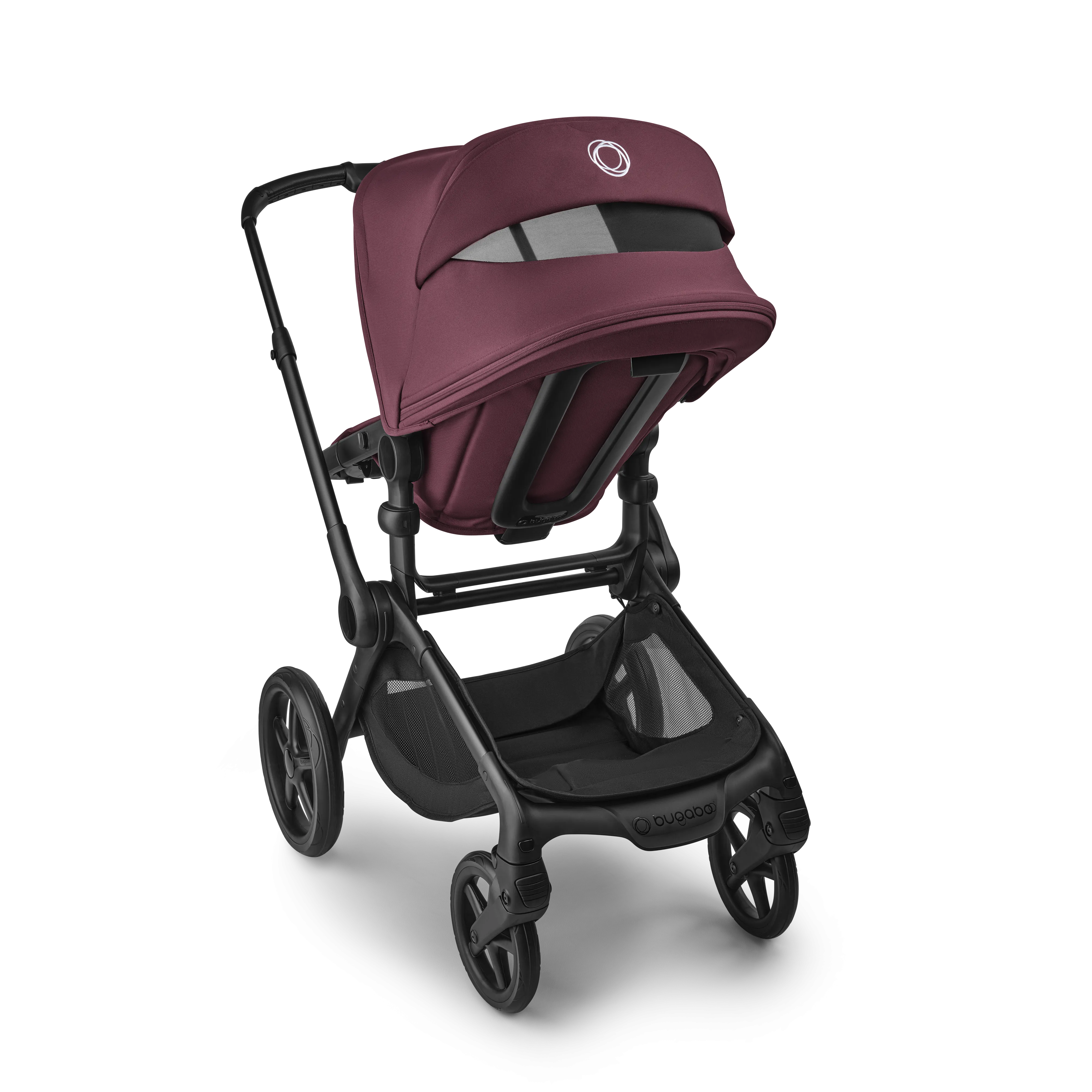 Bugaboo, Fox 5 Renew Travel System with Cybex Cloud T, Black/Dark Cherry