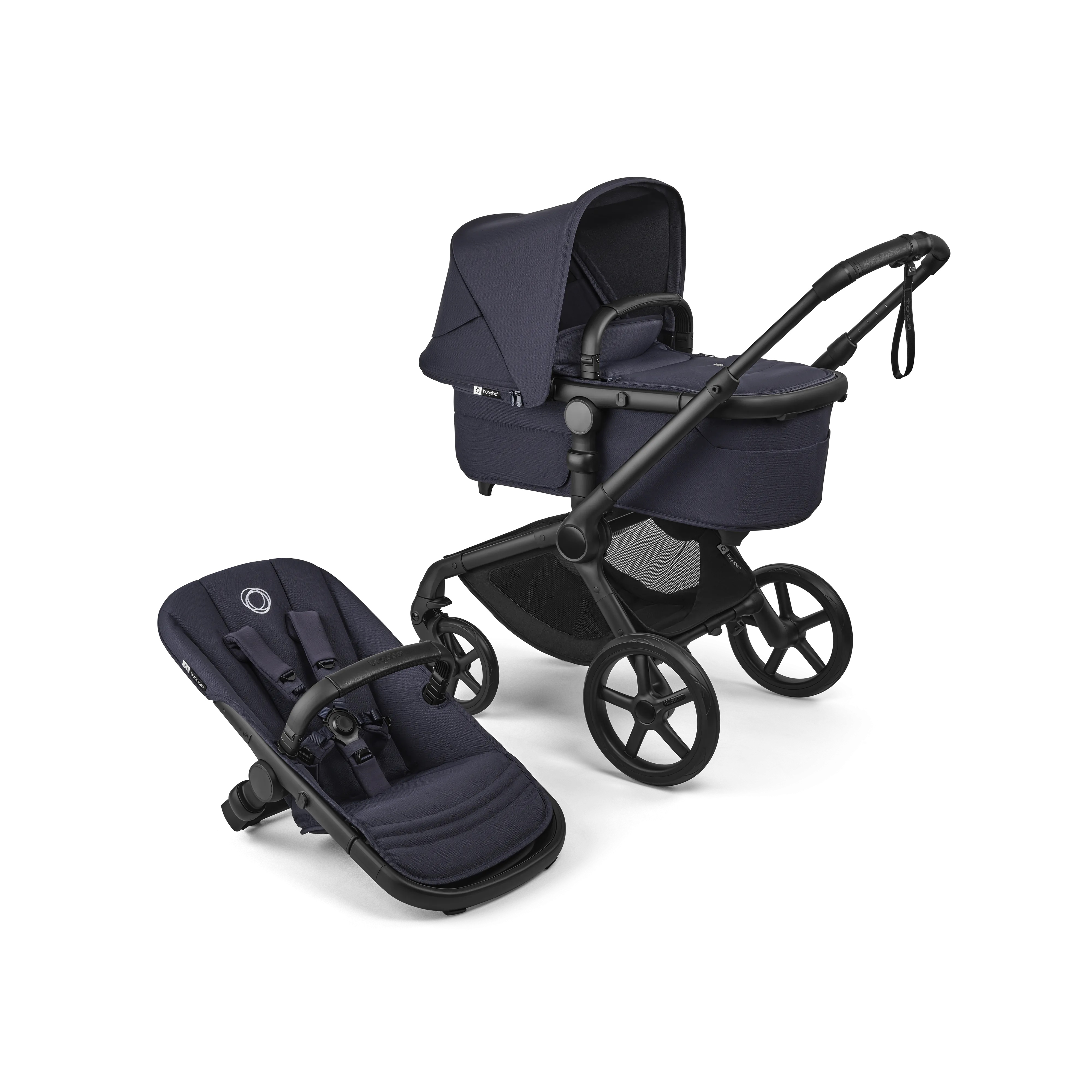 Bugaboo, Fox 5 Renew Travel System with Cybex Cloud T, Black/Deep Indigo