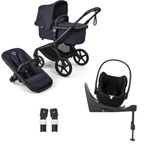 Bugaboo, Fox 5 Renew Travel System with Cybex Cloud T, Black/Deep Indigo