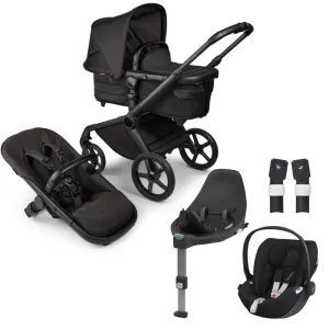 Bugaboo, Fox 5 Travel System Cybex Cloud T, Noir, Moonlight Black