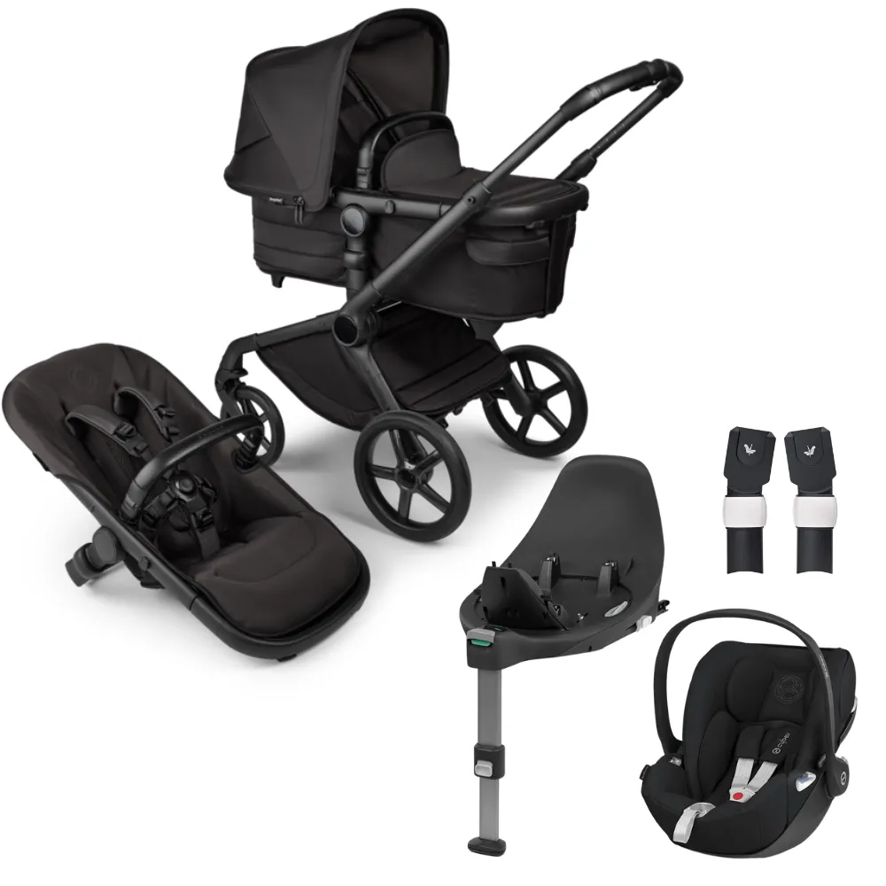 Bugaboo, Fox 5 Travel System Cybex Cloud T, Noir, Moonlight Black