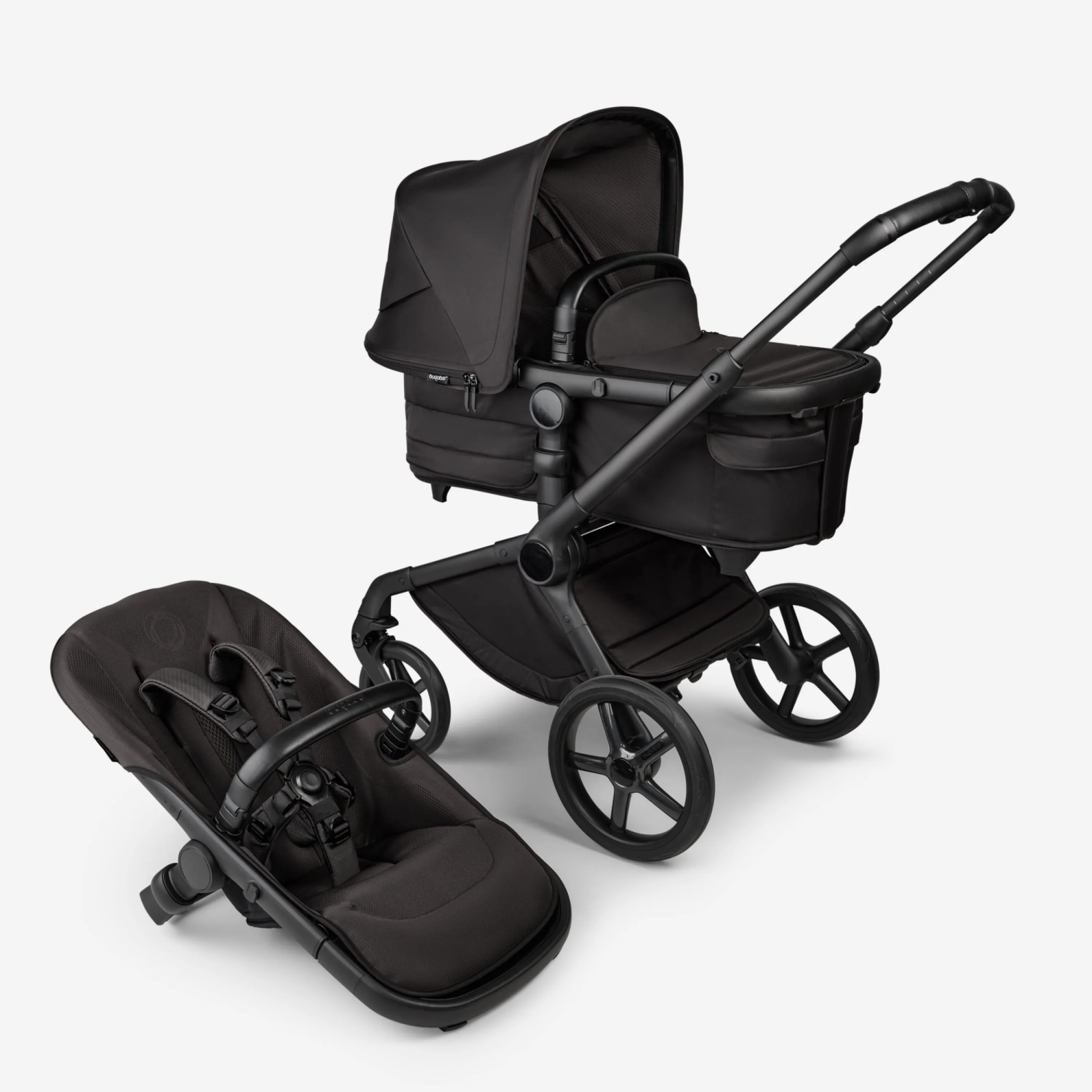 Bugaboo, Fox 5 Travel System Cybex Cloud T, Noir, Moonlight Black
