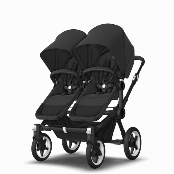 Bugaboo - Donkey 5 Twin Complete Me Travel System - BLACK/MIDNIGHT BLACK