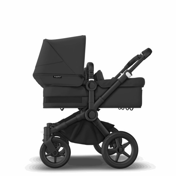 Bugaboo - Donkey 5 Twin Complete Me Travel System - BLACK/MIDNIGHT BLACK