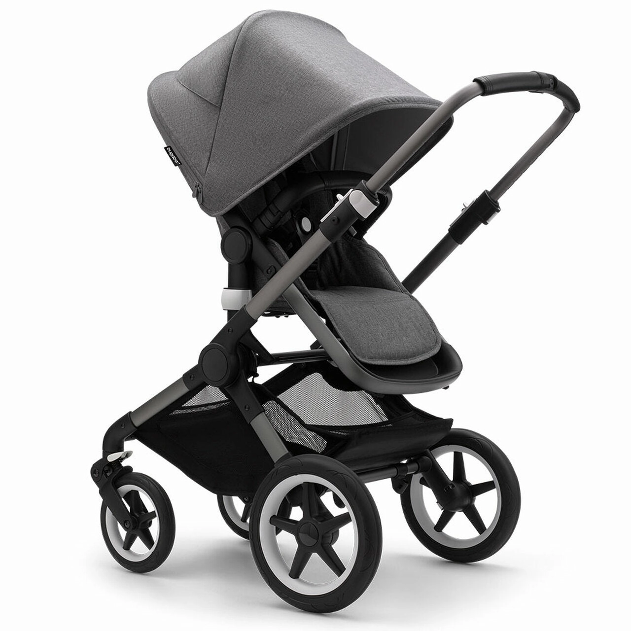 Bugaboo - Fox3 Complete Stroller in Graphite/Grey Melange-Grey Melange