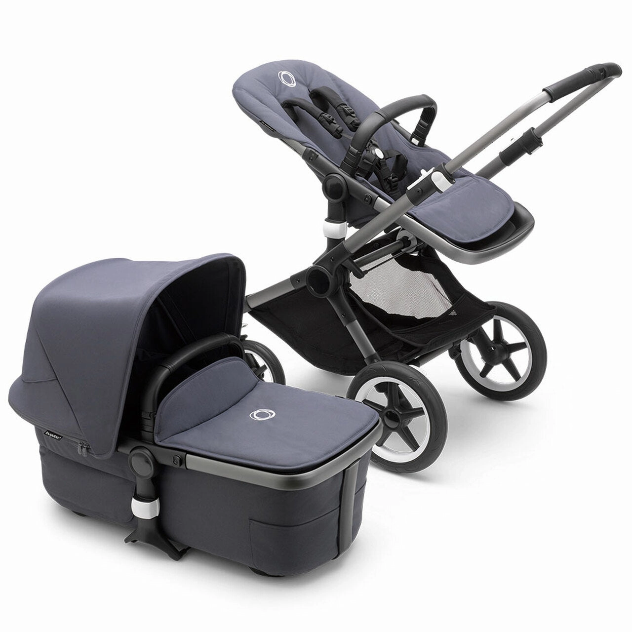 Bugaboo - Fox3 Complete Stroller in Graphite/Stormy Blue-Stormy Blue