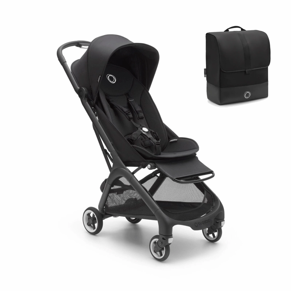 Bugaboo Butterfly Stroller with Travel Bag - Midnight Black