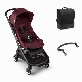 Bugaboo Butterfly Stroller with Travel Bag & Bumper Bar - Dark Cherry