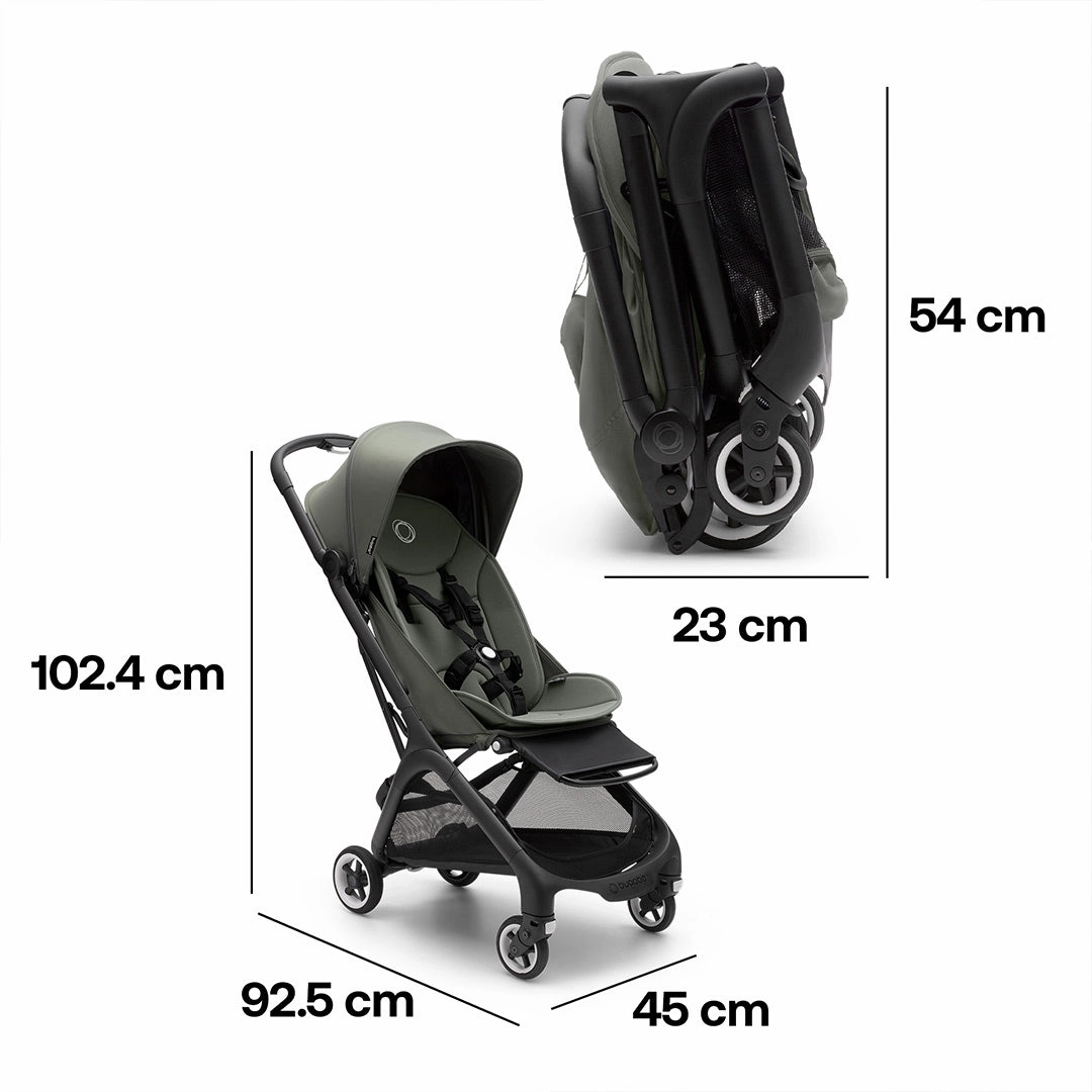 Bugaboo Butterfly Travel Pushchair - Black/Forest Green