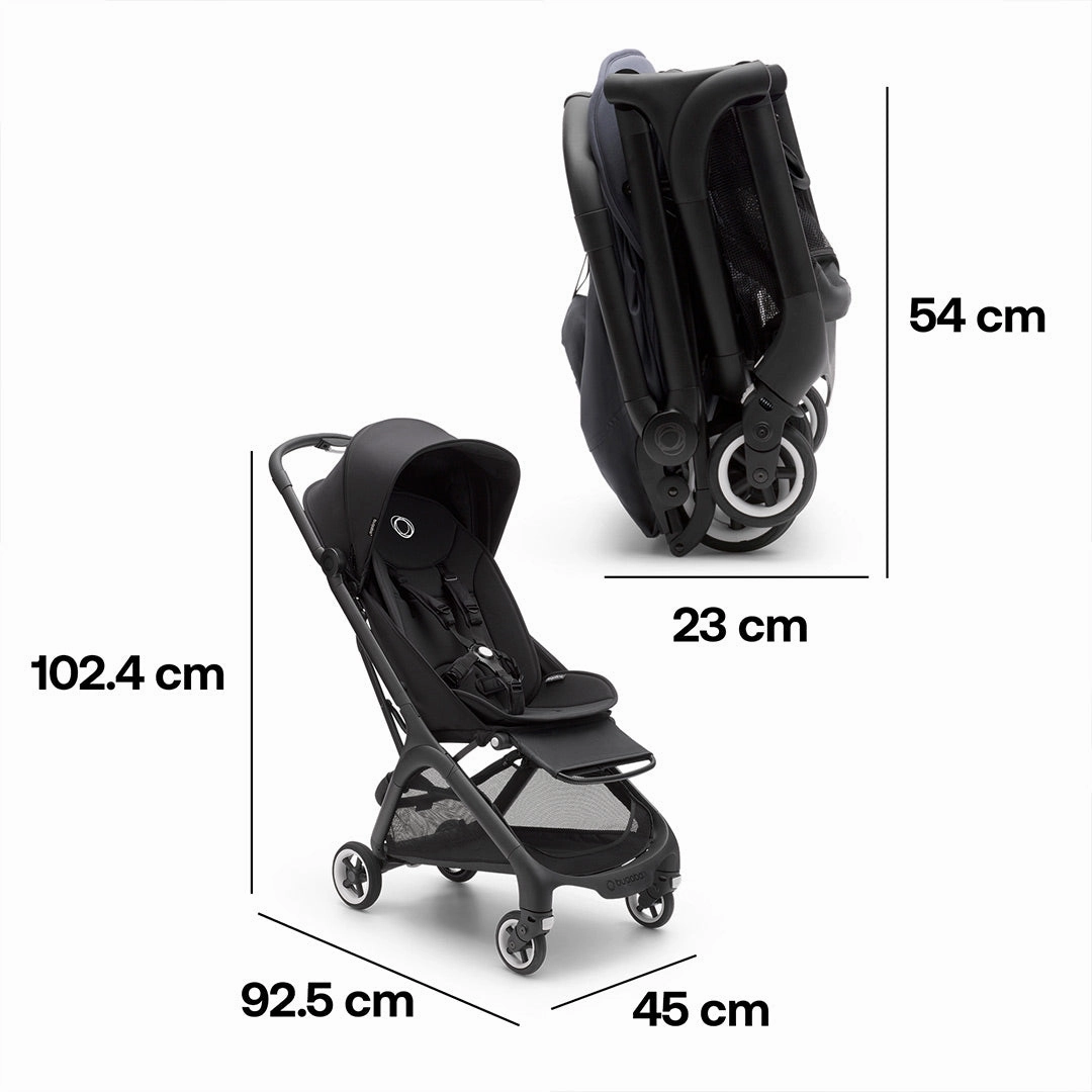 Bugaboo Butterfly Travel Pushchair - Black/Midnight Black