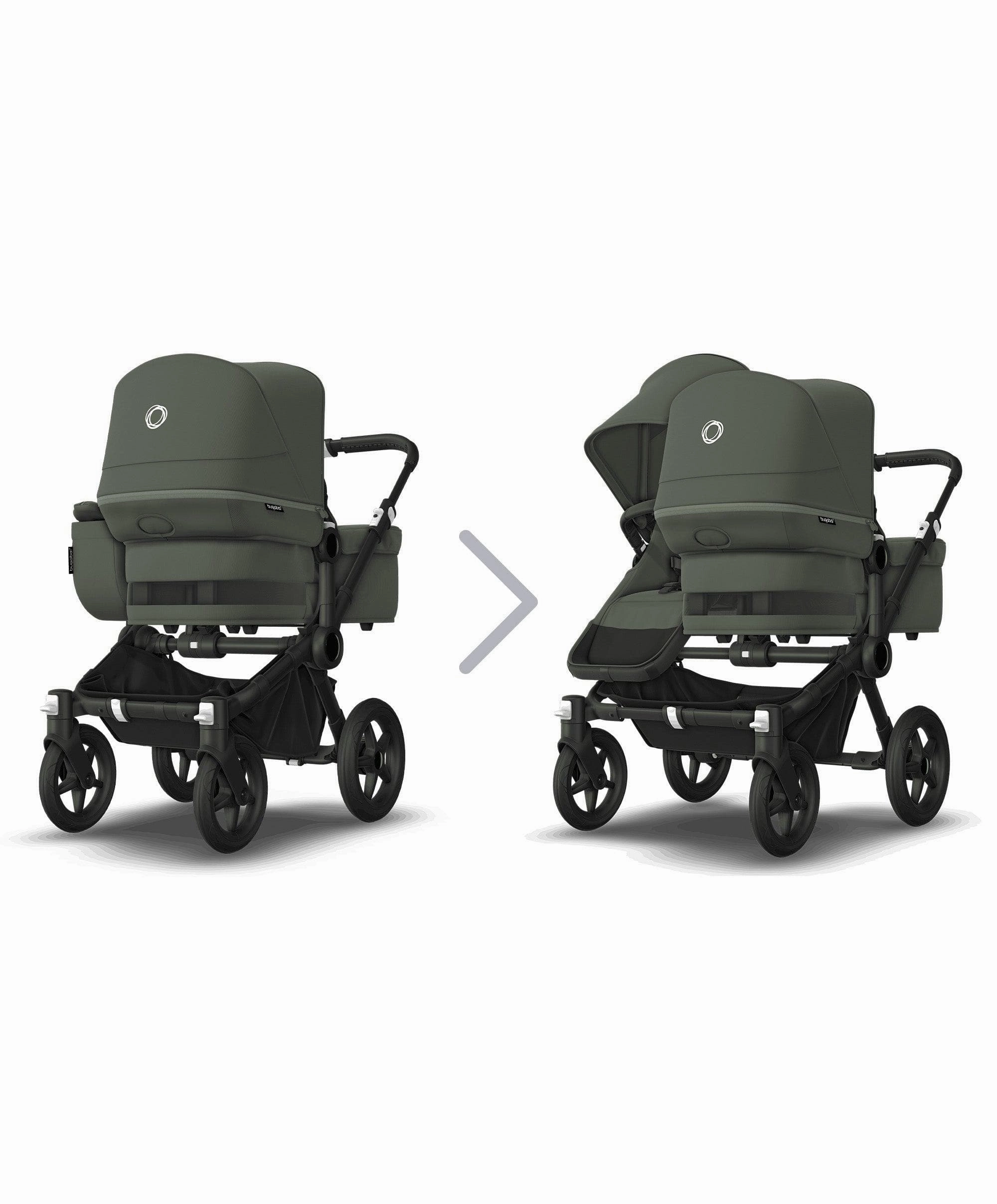 Bugaboo Donkey 5 Double Carrycot & Seat Pushchair - Forest Green