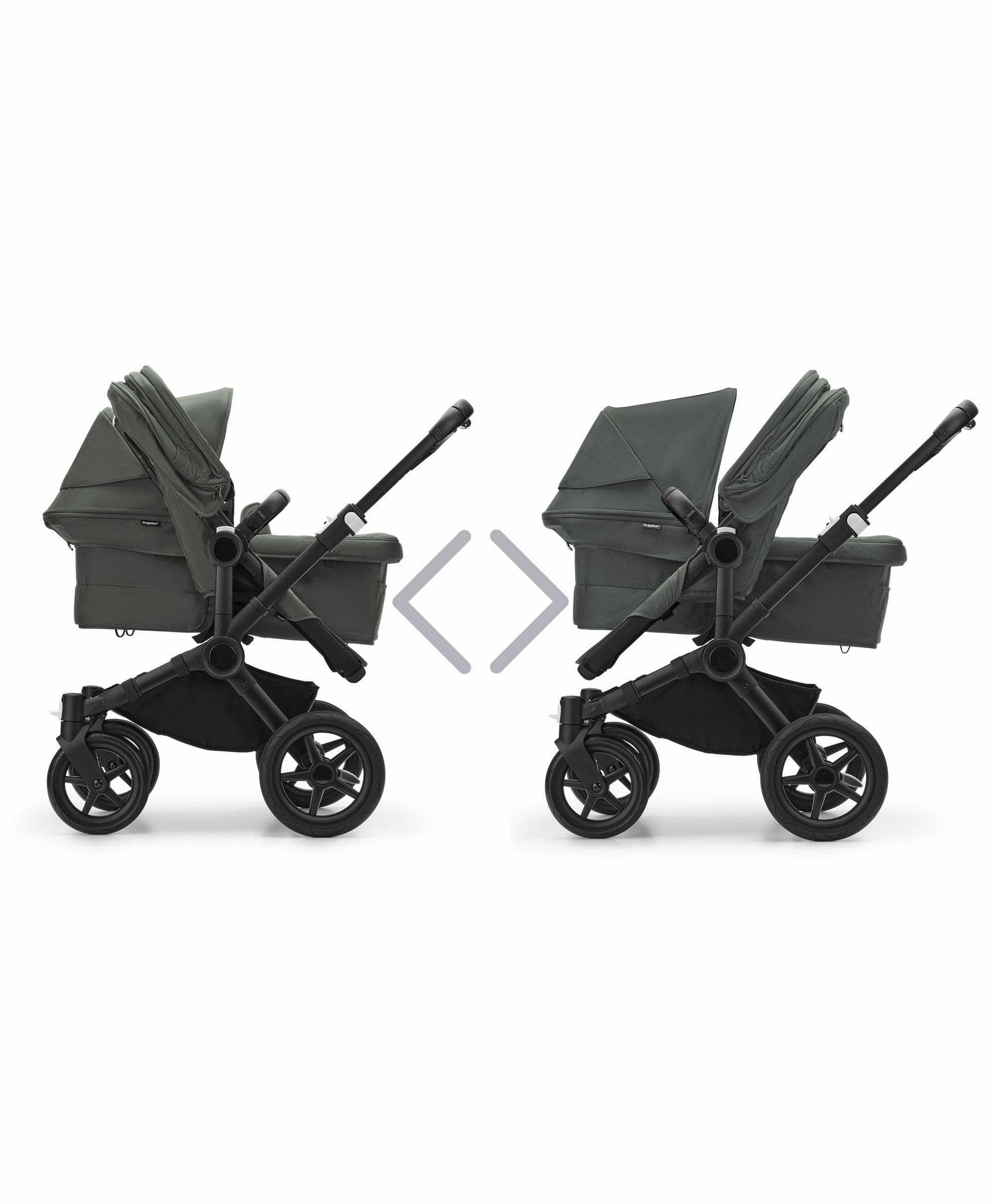 Bugaboo Donkey 5 Double Carrycot & Seat Pushchair - Forest Green