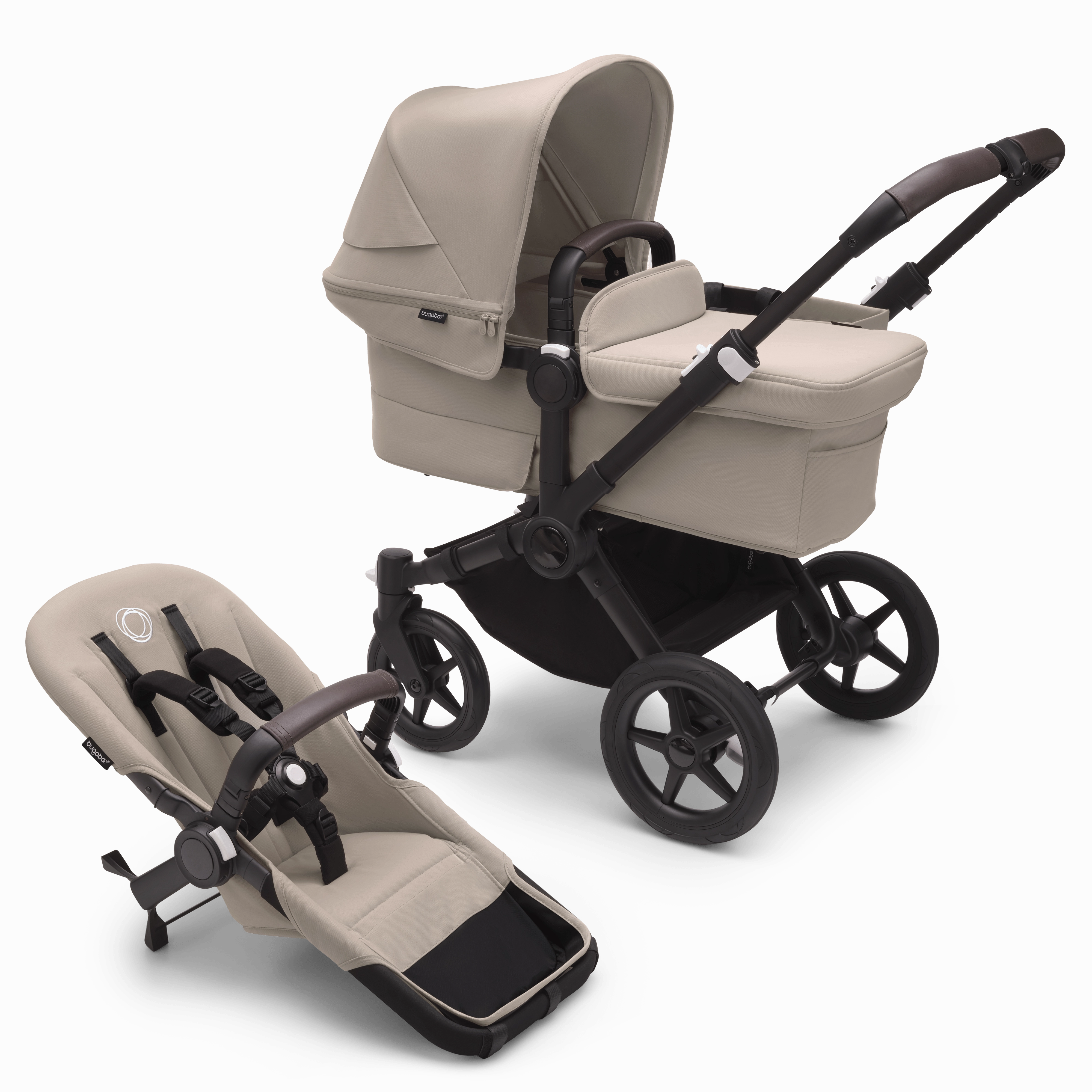 Bugaboo Donkey 5 Duo - Black/Desert Taupe/Desert Taupe
