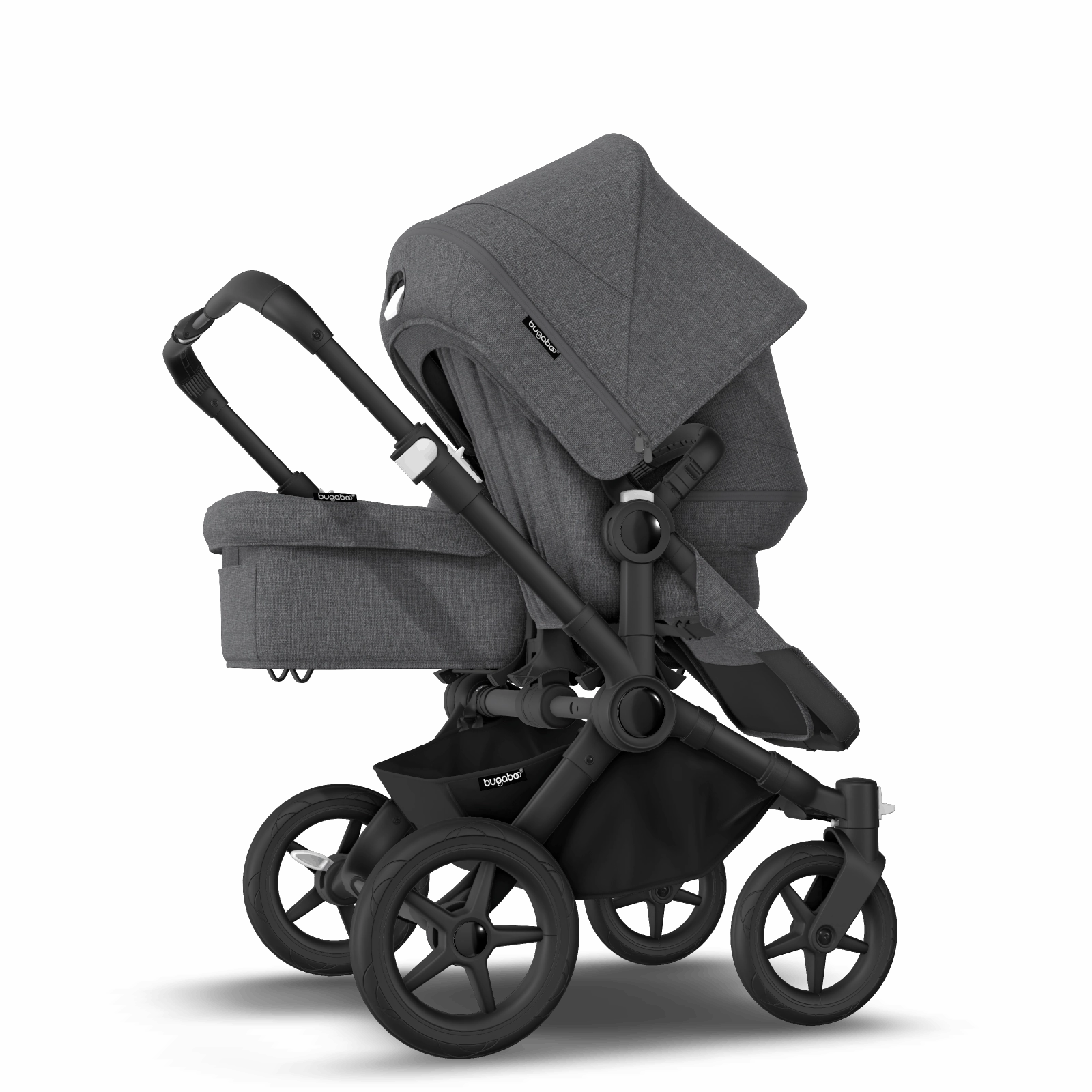 Bugaboo Donkey 5 Duo - Black/Grey Melange/Grey Melange