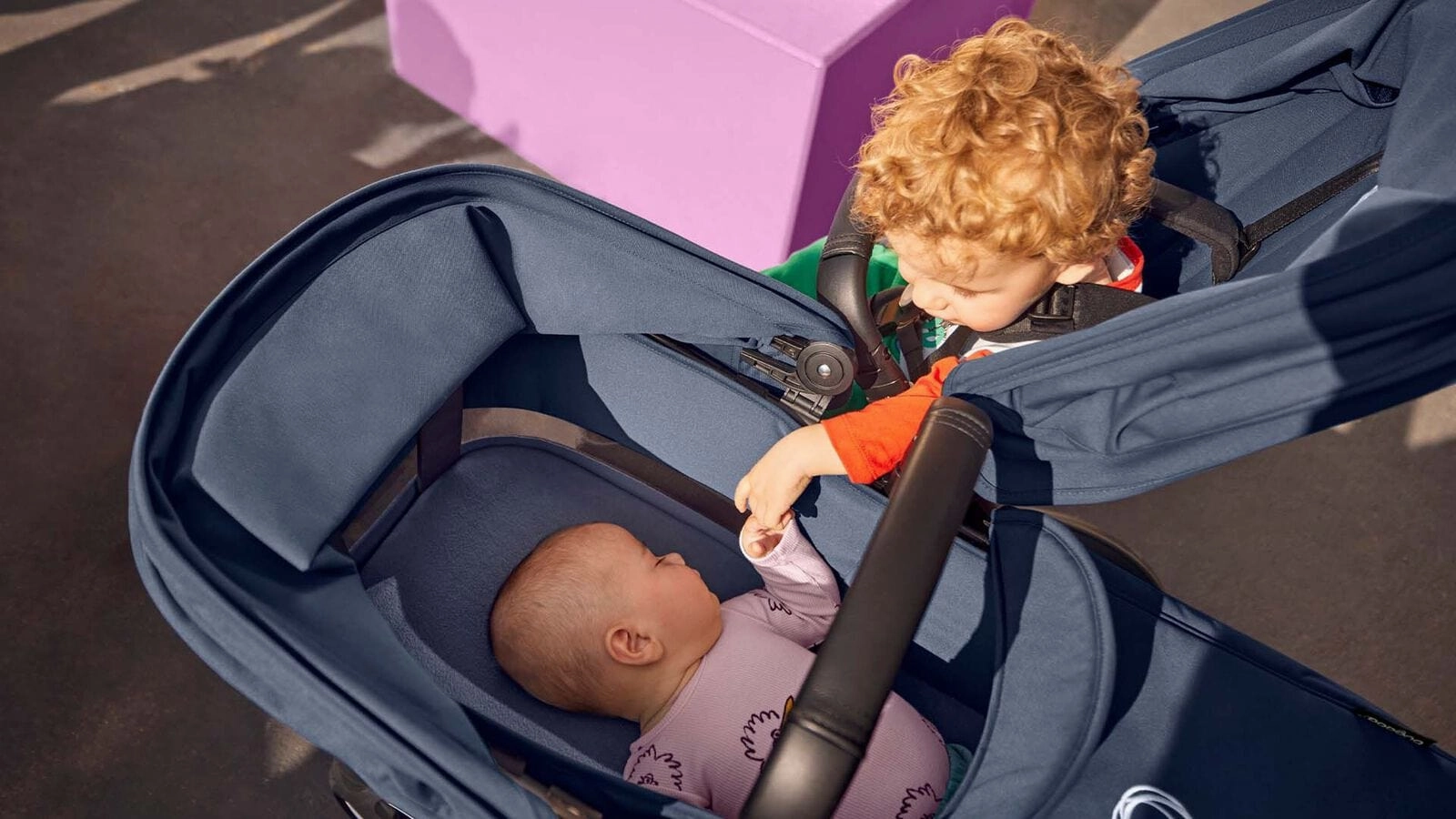 Bugaboo Donkey 5 Duo - Graphite/Grey Melange/Morning Pink