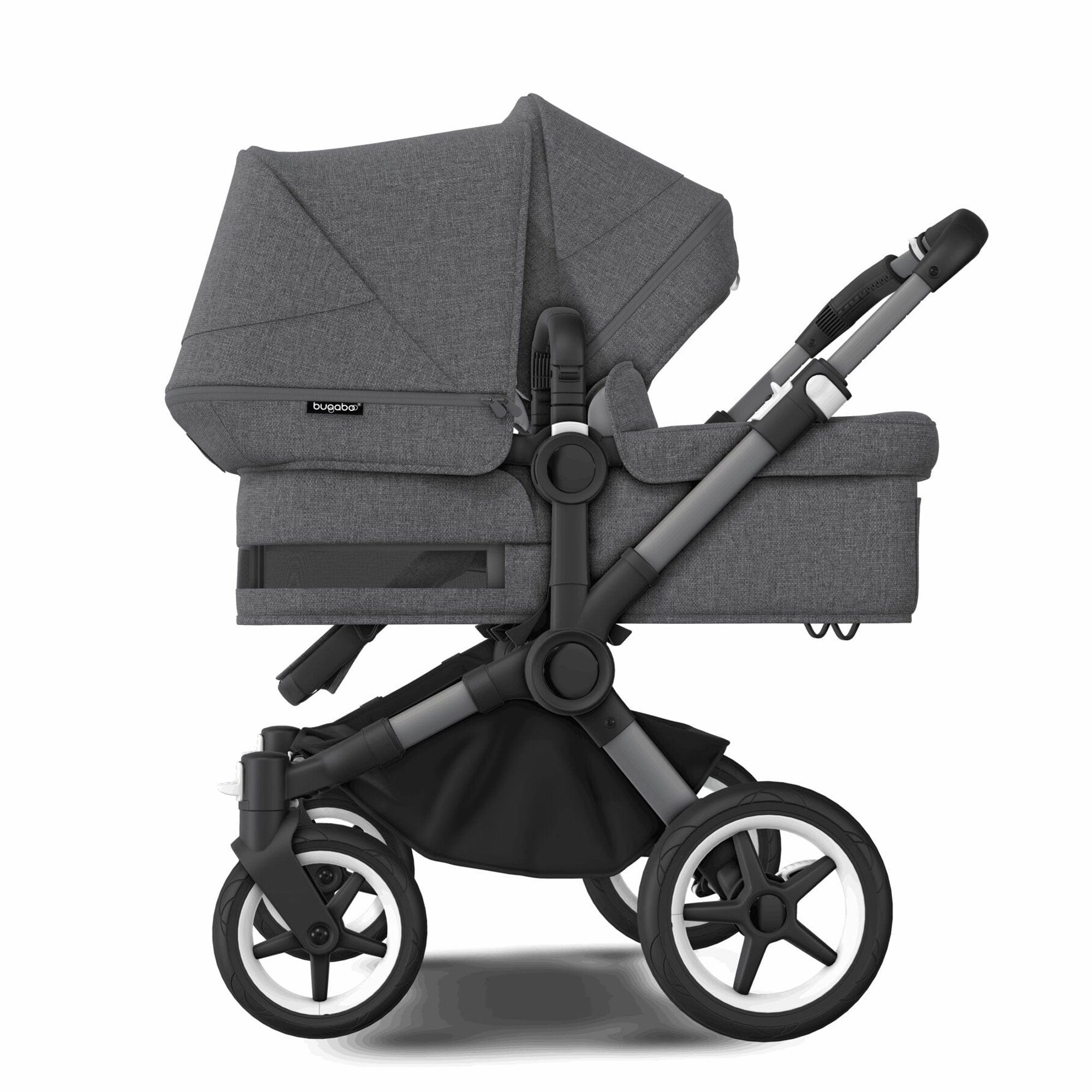 Bugaboo Donkey 5 Duo Complete Cloud T Travel System - Grey Mlange