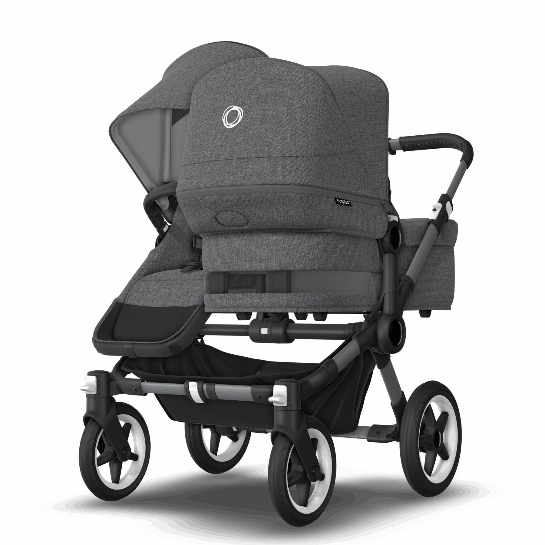 Bugaboo Donkey 5 Duo Complete Cloud T Travel System - Grey Mlange