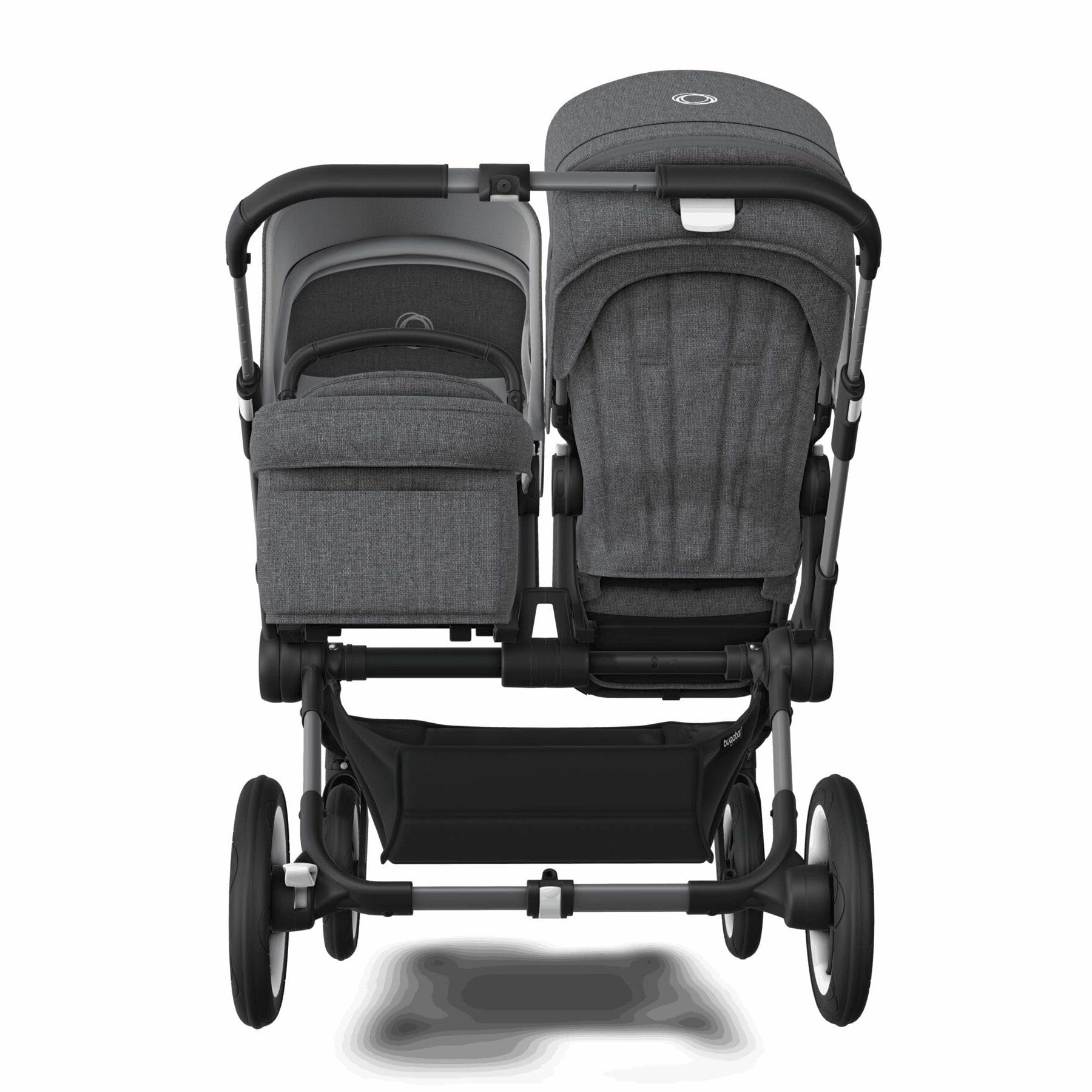 Bugaboo Donkey 5 Duo Complete Cloud T Travel System - Grey Mlange