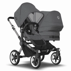 Bugaboo Donkey 5 Duo Complete Pushchair - Black/Grey Mlange
