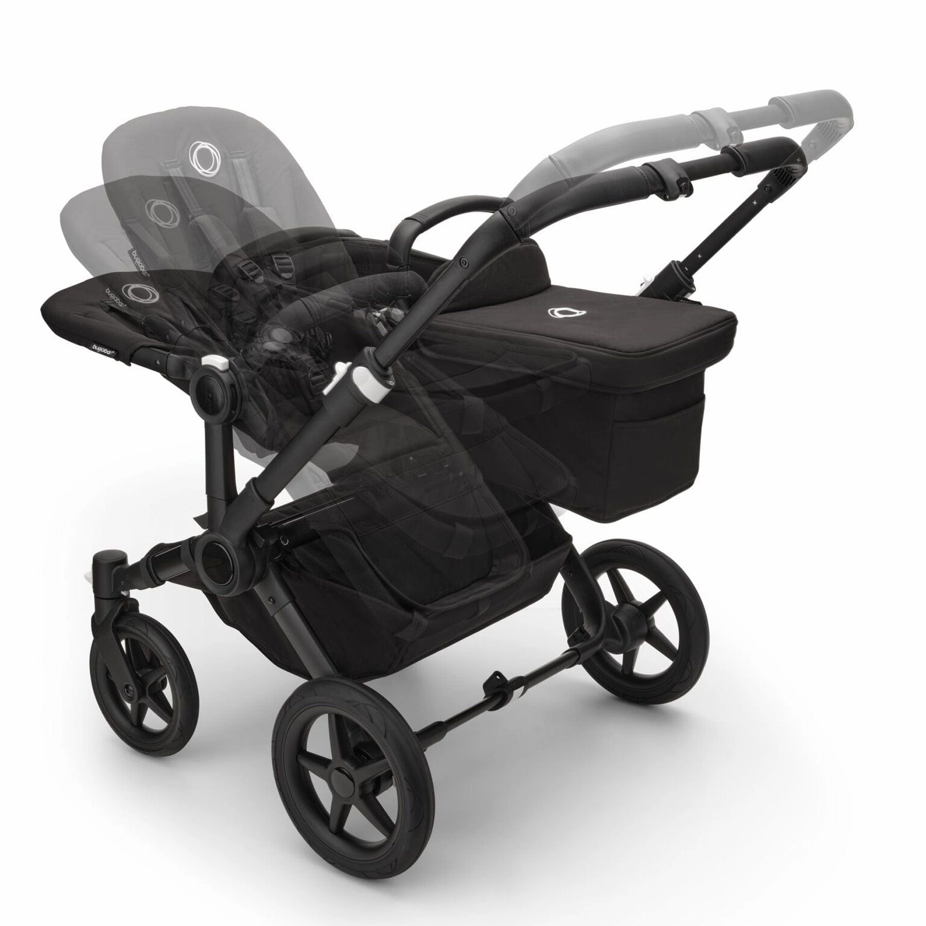 Bugaboo Donkey 5 Duo Complete Turtle Travel System - Midnight Black