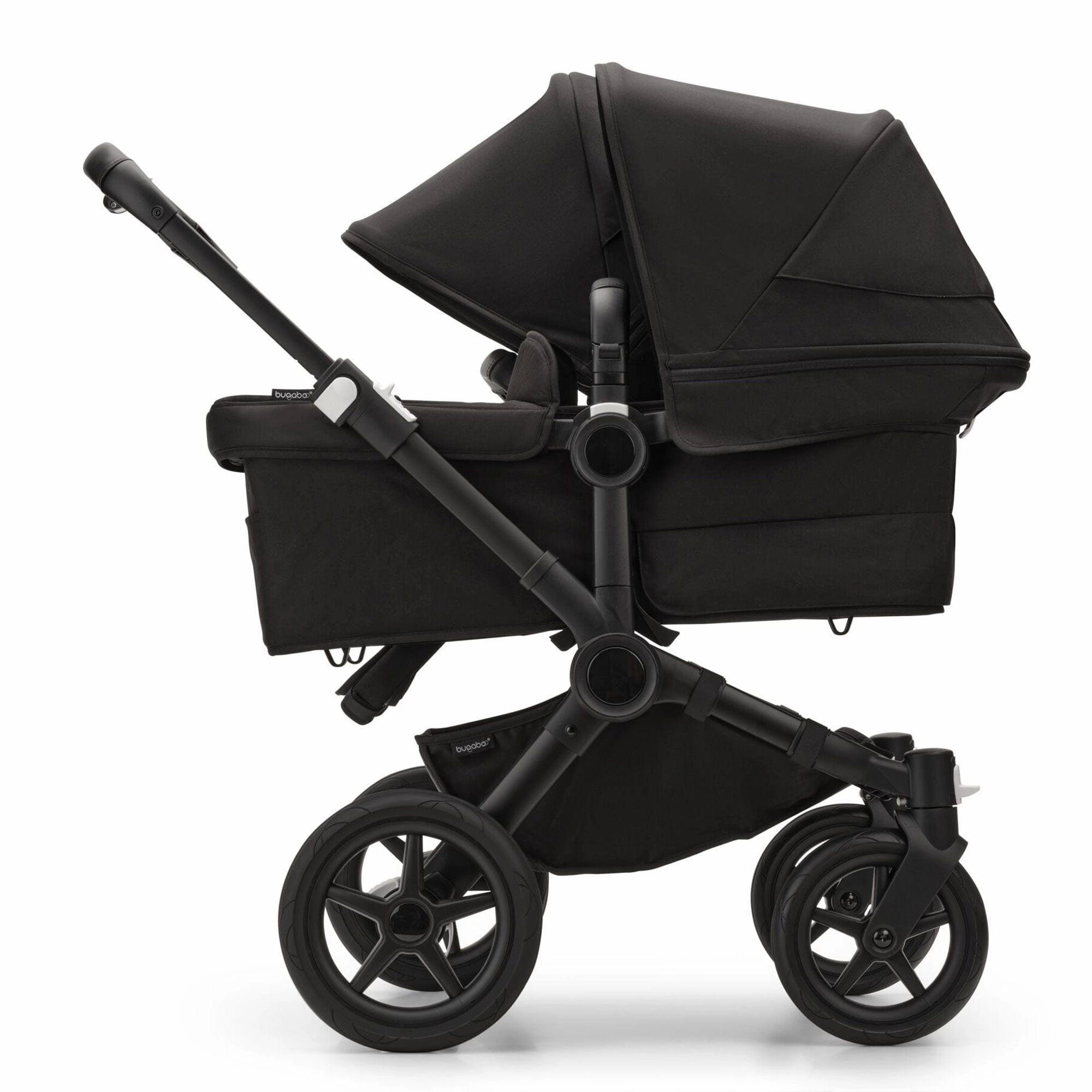 Bugaboo Donkey 5 Duo Complete Turtle Travel System - Midnight Black