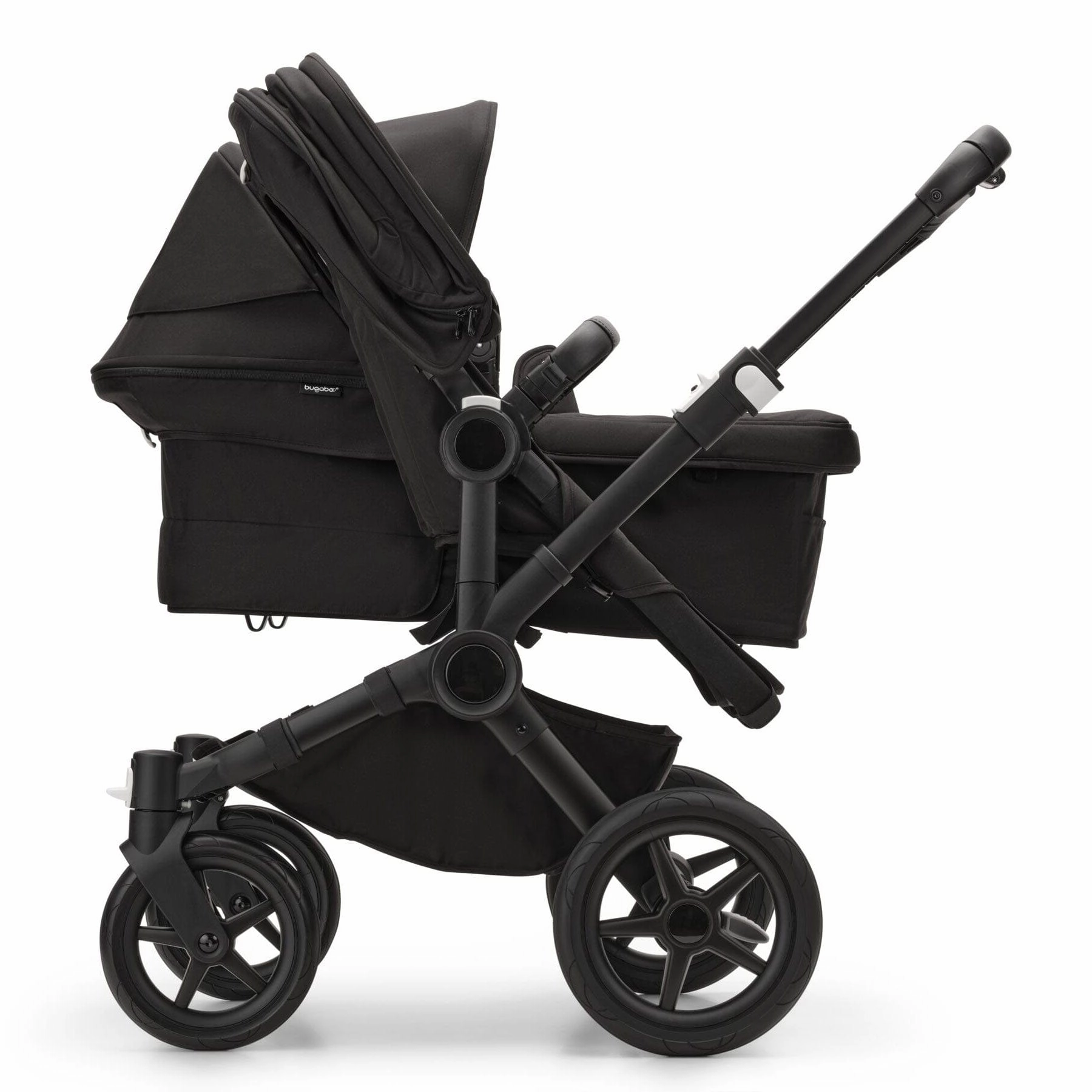 Bugaboo Donkey 5 Duo Complete Turtle Travel System - Midnight Black