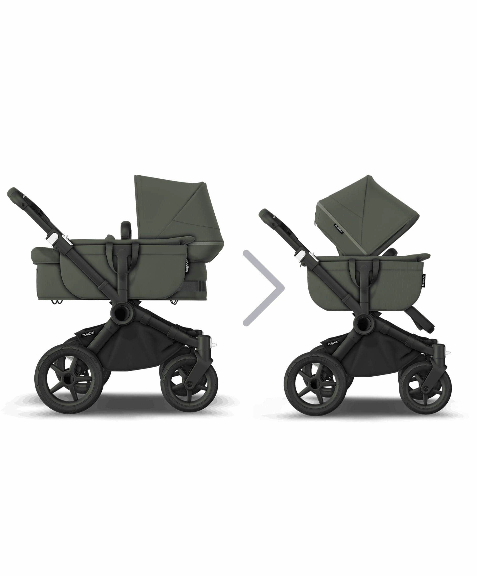 Bugaboo Donkey 5 Duo Pushchair Bundle with Maxi-Cosi Pebble 360 Pro Car Seat & Base - Forest Green