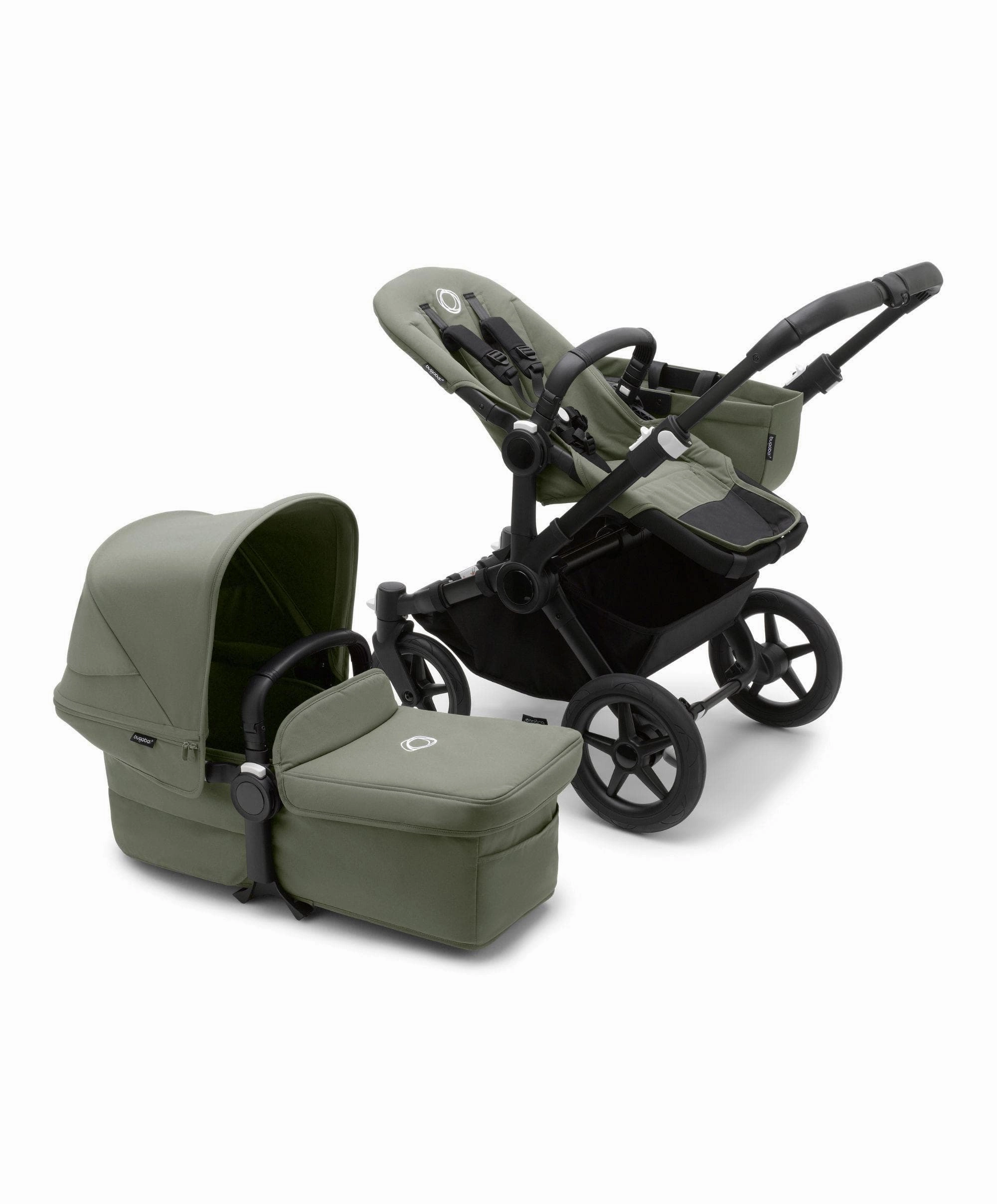 Bugaboo Donkey 5 Duo Pushchair Bundle with Maxi-Cosi Pebble 360 Pro Car Seat & Base - Forest Green