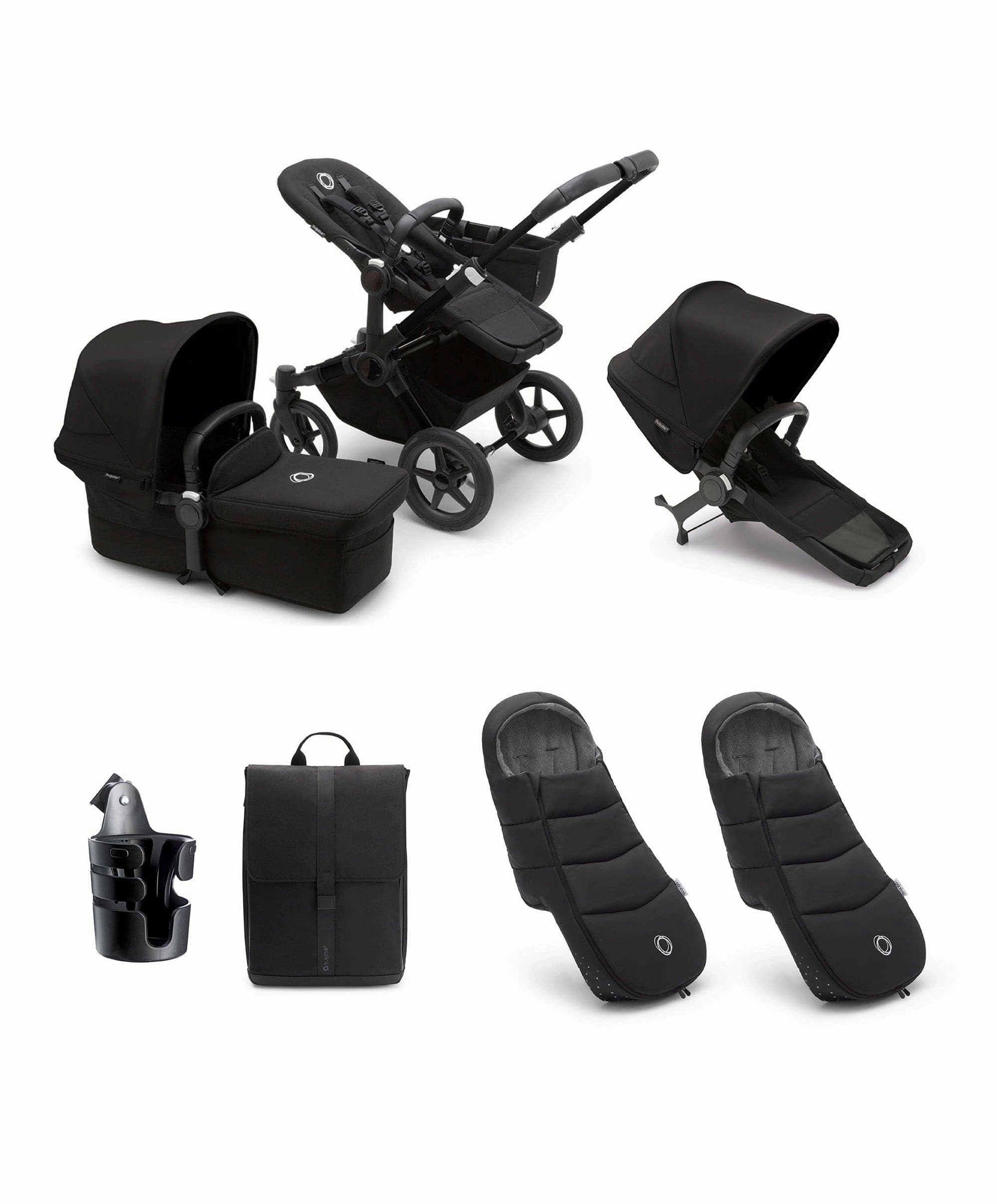 Bugaboo Donkey 5 Duo Pushchair Essential Bundle - Black