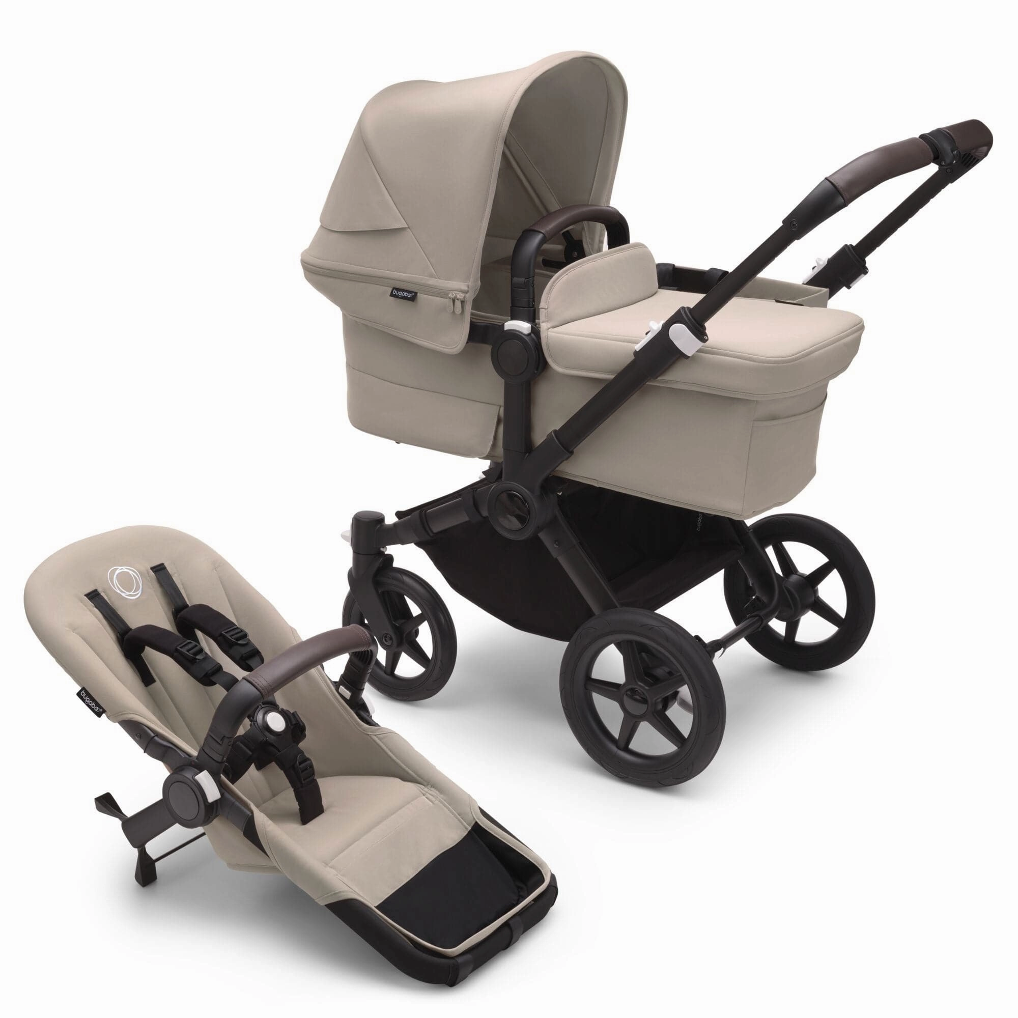 Bugaboo Donkey 5 Mono Complete Pushchair - Black/Desert Taupe