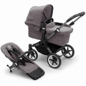 Bugaboo Donkey 5 Mono Complete Pushchair - Black/Grey Mlange