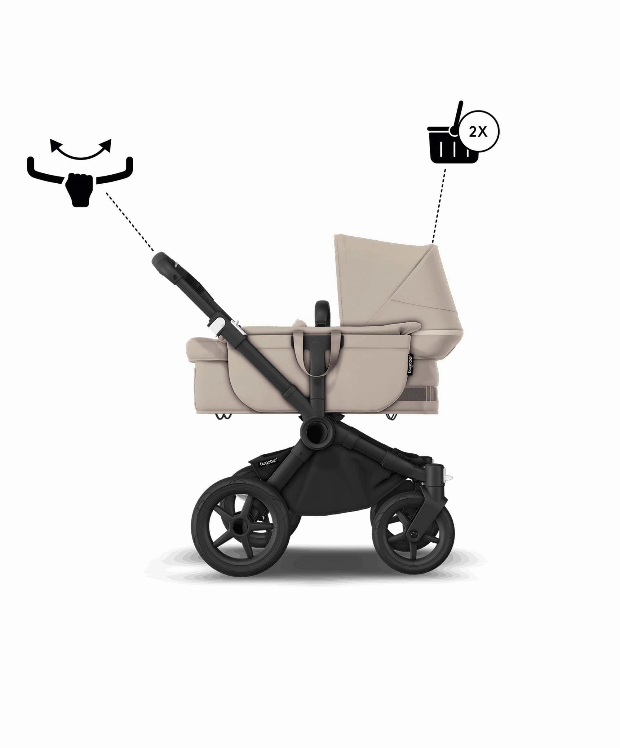 Bugaboo Donkey 5 Mono Complete Pushchair & Carrycot - Desert Taupe